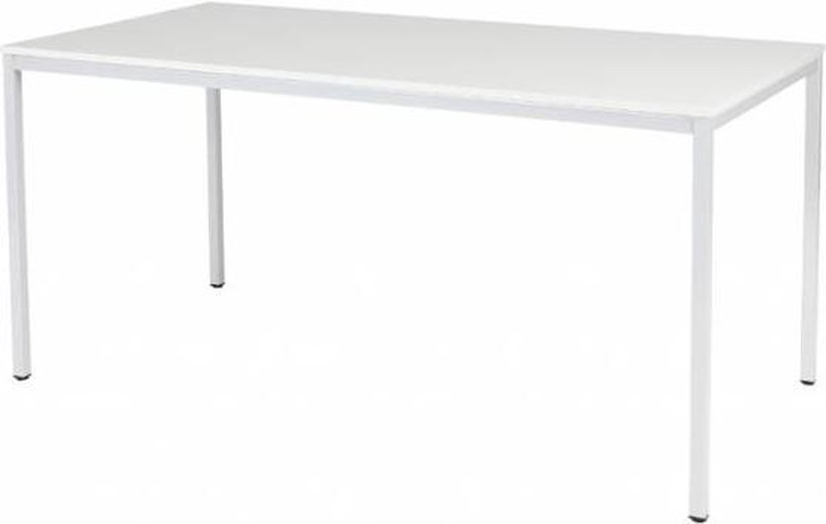 Bureautafel - Domino Basic 160x80 wit - wit frame