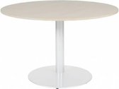 Vergadertafel - Linesto 120 rond Eiken - wit frame