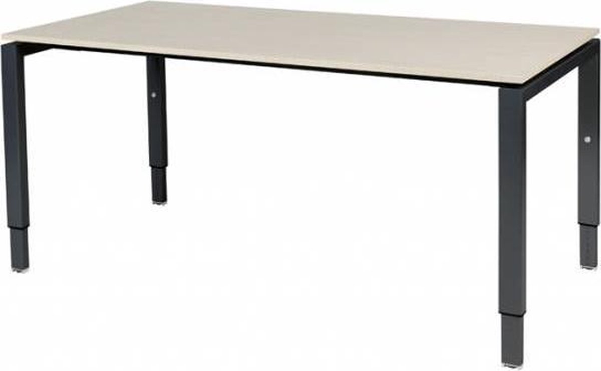 Verstelbaar Bureau - Domino 160x80 robson - zwart frame