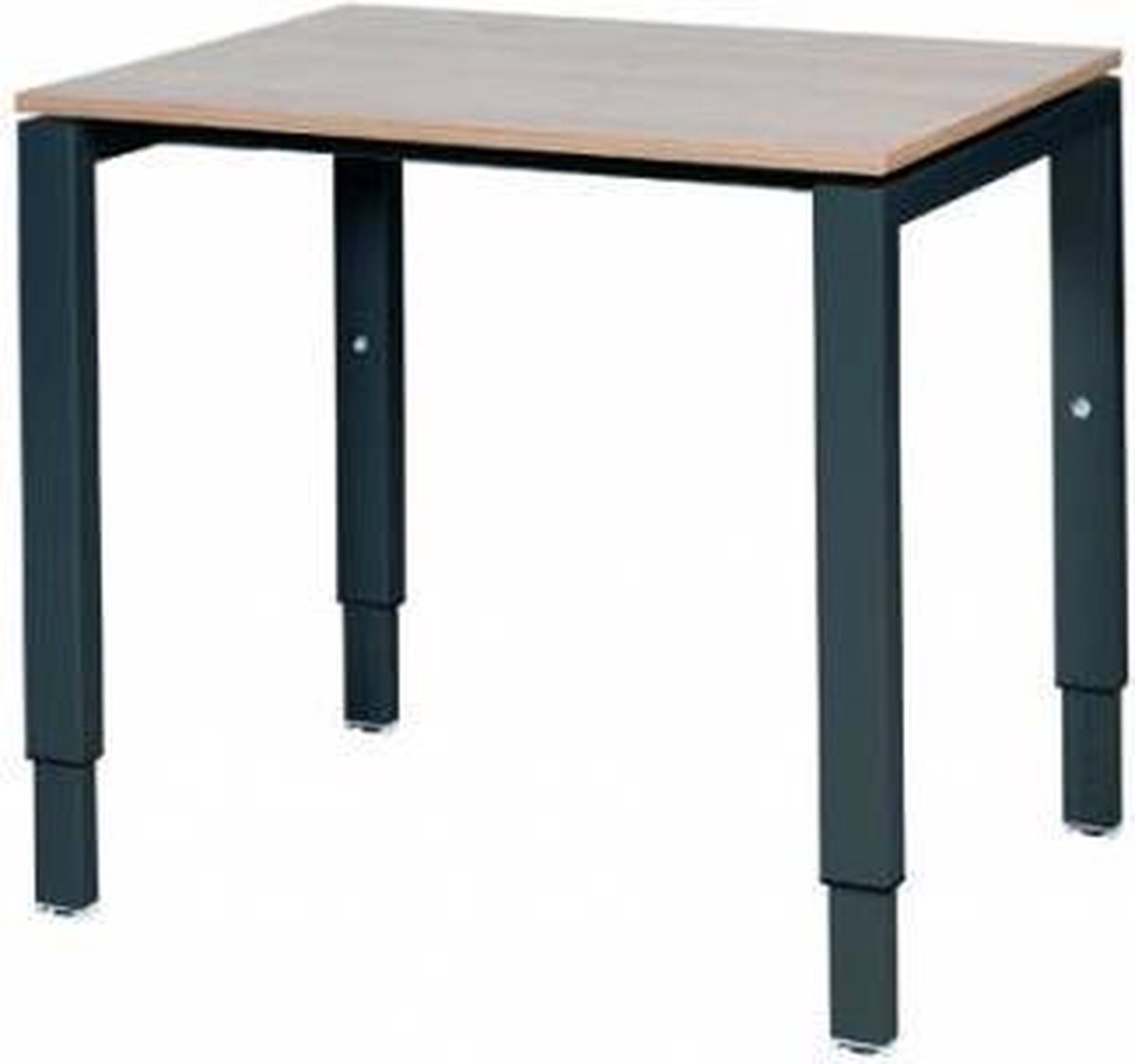 Verstelbaar Bureau - Domino 80x60 Havana Kersen - zwart frame