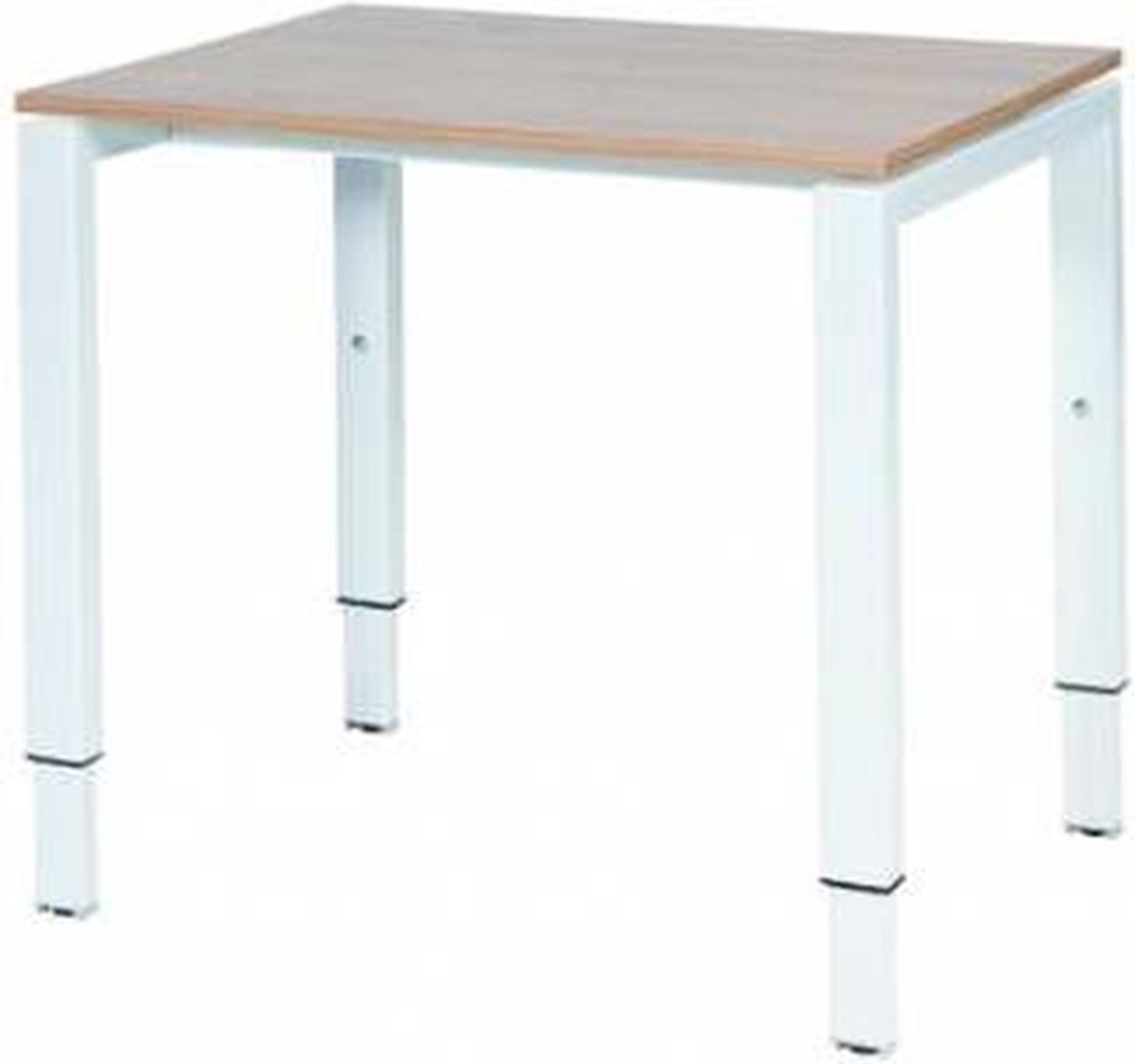 Verstelbaar Bureau - Domino 80x60 Havana Kersen - wit frame