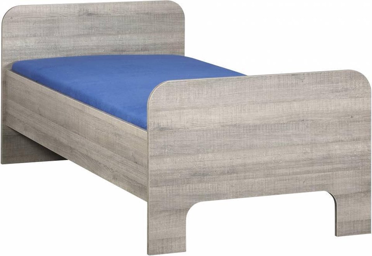 Seniorenbed 90x220 - Donker grijs hout - Breda