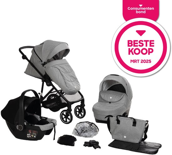 Puck Carl Kinderwagen 3-in-1 - Compact - Lichtgewicht - Puck - €459,00