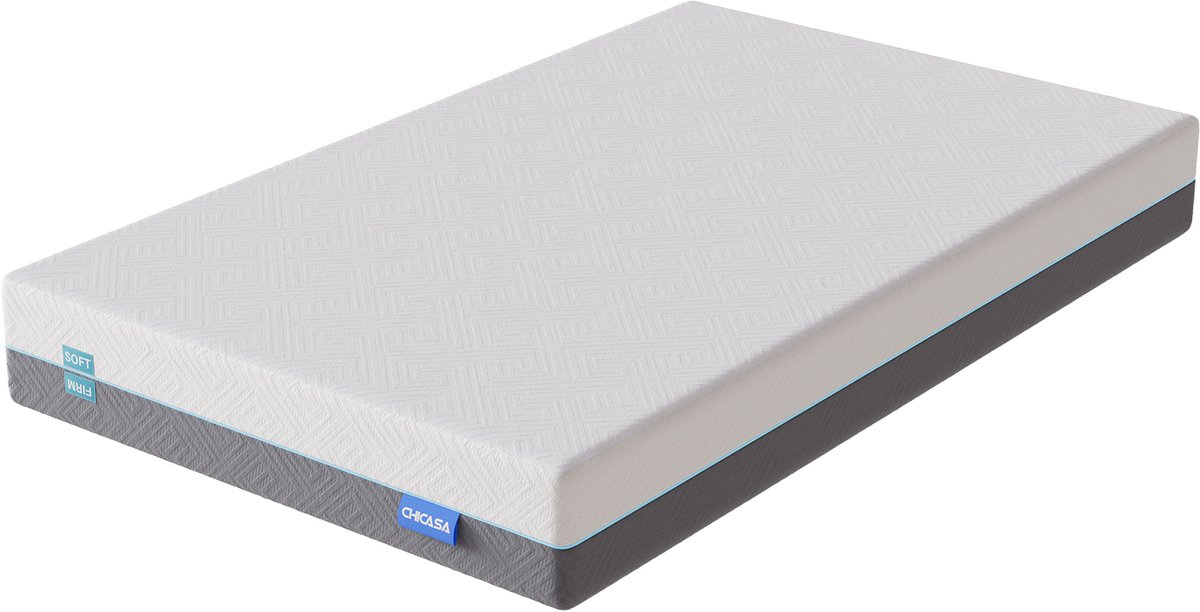 CHICASA Matras 180x200 cm - Koudschuim Matras met Geheugenschuim - 21cm - 7-Zones - Dubbelzijdig Gebruik H3/H4 - Verwijderbare Hoes - OEKO-Certificaat - Hoogwaardige Slaapkwaliteit