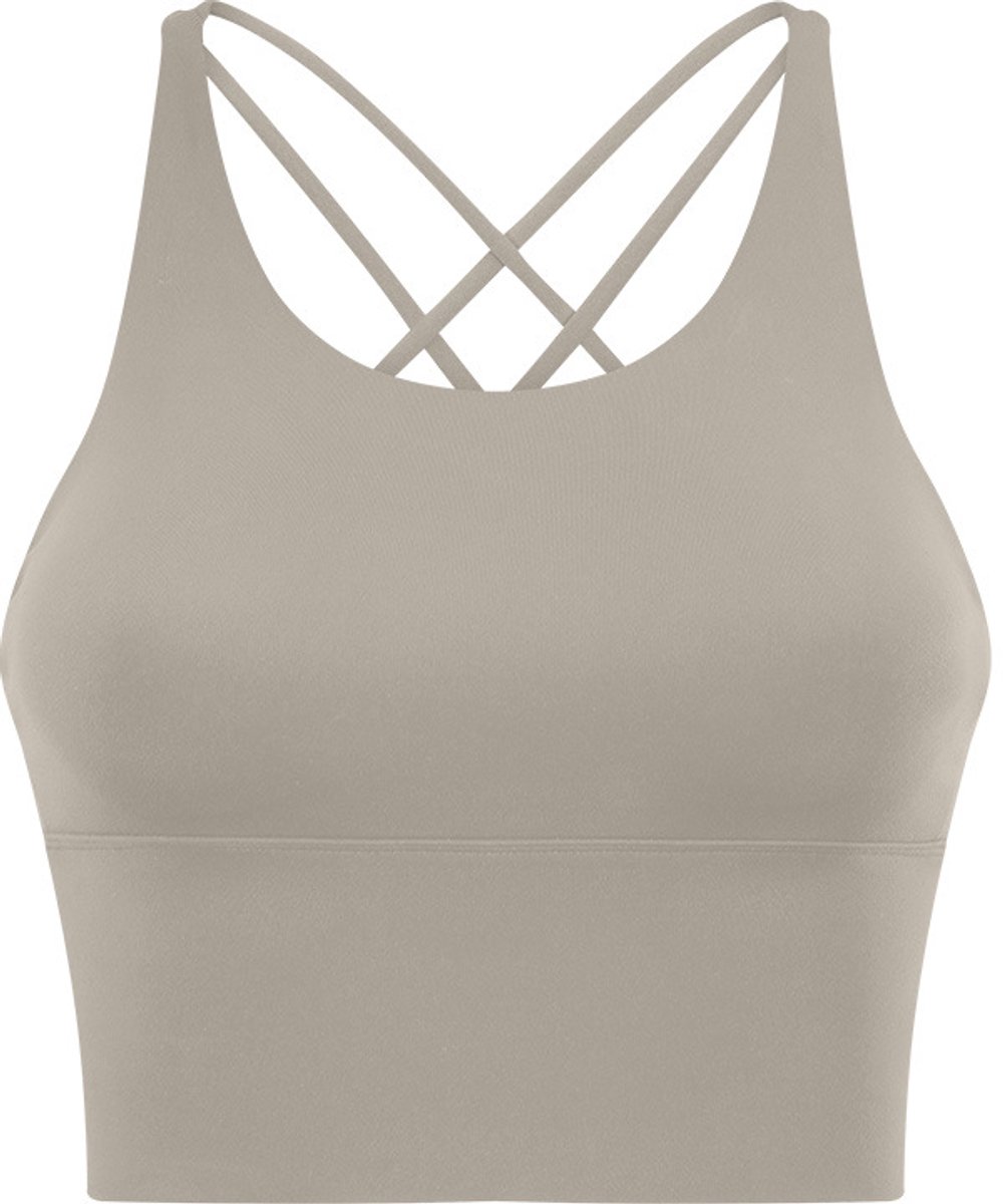 PureSquare - Sporttop - Comfortabel - Ademend - Grijs / Bruin - XL