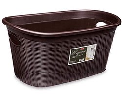 Stefanplast Elegance Wasmand - Bruin - Kunststof - 38x58x28cm