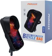 Support de téléphone universel PHR-BH1 pour moto, vélo et scooter - Étanche - Compartiment de rangement - Sac de vélo - Support de téléphone portable pour Apple, Samsung, Huawei, Xiaomi jusqu'à 7 pouces