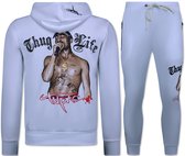 2Pac Joggingpak Heren - Tupac Trainingspakken Heren - Huispak Heren Volwassenen - 3390 - Wit
