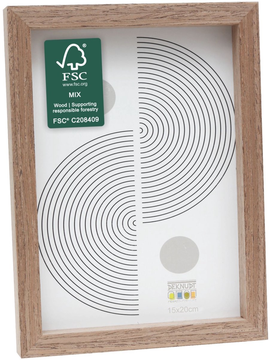 Deknudt Frames fotolijst - bruine houtkleur - strak - hout - FSC Mix - 15x20