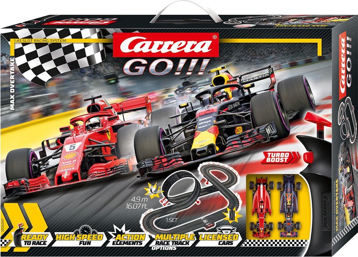 Carrera GO!!! Max Overtake - Racebaan inclusief Max Verstappen | bol.com