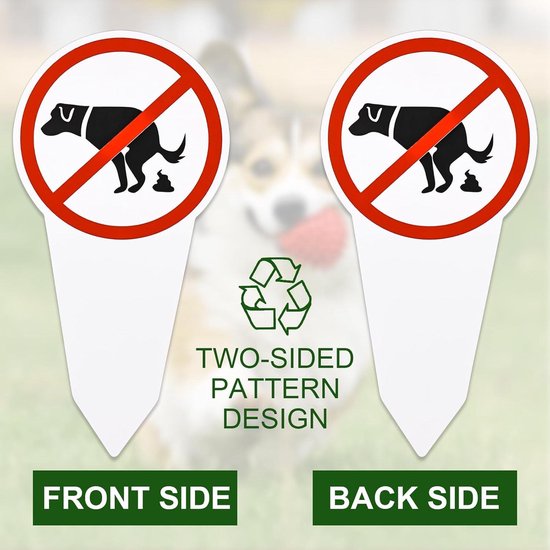 Label2X - Bordje Pas Op Voor De Hond 15 X 15 Cm - Zwart Met Witte Tekst Zonder Boorgaatjes Deurbord