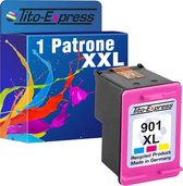 Set van 1x gerecyclede inkt cartridges voor HP 901XL Kleur
