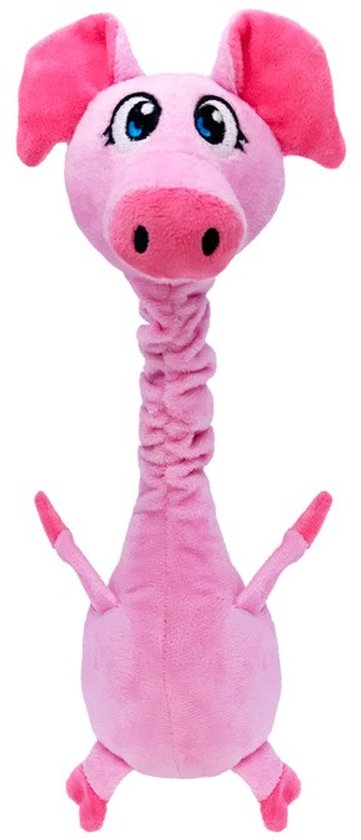 Kong shakers bobz cochon avec couinement rose 33x14x9 cm