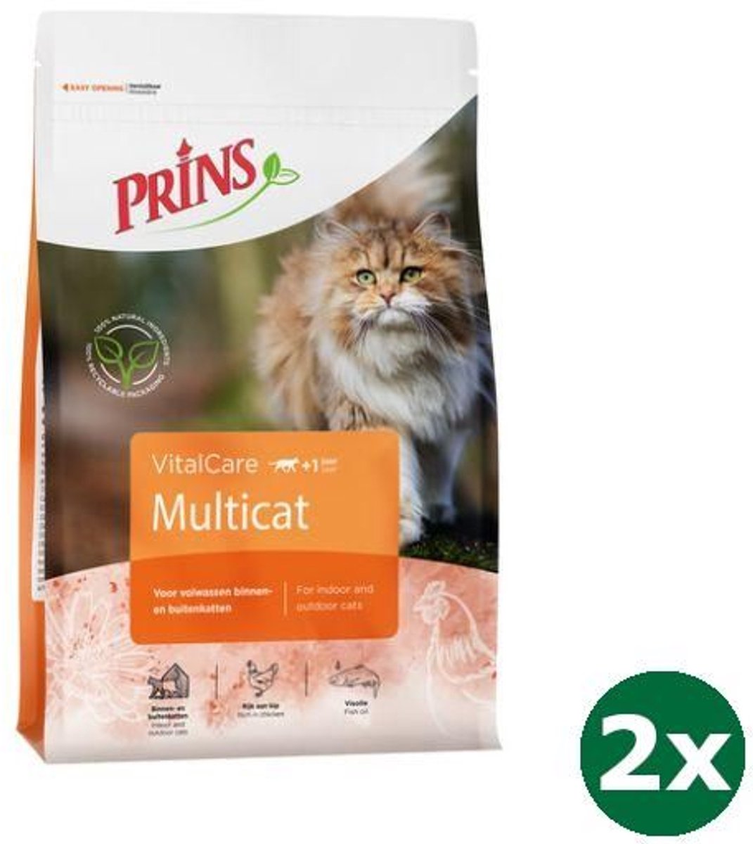 Prins Prins cat vital care multicat kattenvoer 2x 10 kg