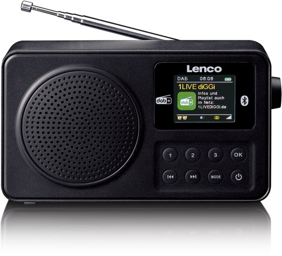 LENCO PDR-033BK Draagbare DAB+/FM radio