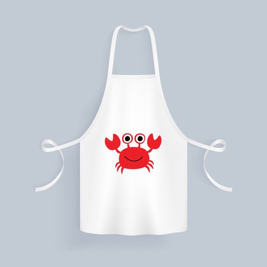 Akyol - Tablier crabe - Homard - Amoureux des animaux - Crustacés - Mollusques - 82 x 71 cm