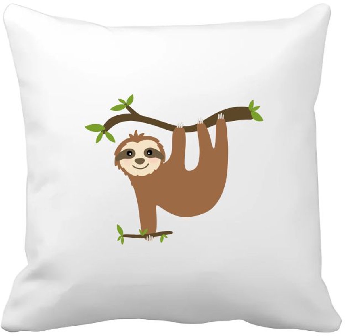 Akyol luiaarden Kussen hoes - Luiaard - dieren liefhebbers - dierentuin - beer - zoogdieren - 40 bij 40 cm Multicolor