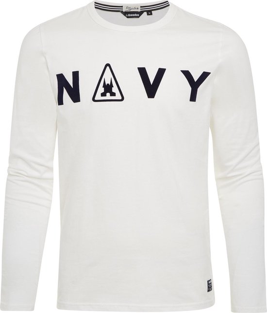 Gaastra Longsleeve T-shirt Royal Sea Wit (1357355182 - W001) - XL | bol.com