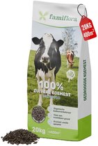 Famiflora Koemestkorrels 20kg voor 400m² - Gedroogde 100% koemest - Organische mestkorrels - Geschikt voor de hele tuin - Betere bodemstructuur