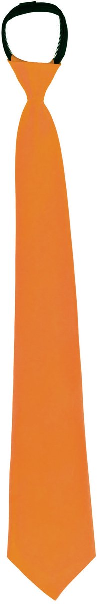 Funny Fashion Carnaval verkleed stropdas - neon oranje - volwassene - verkleedthema