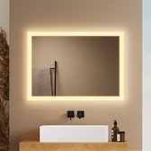 EMKE Miroir de salle de bain LED LM03 - Miroir de douche anti-condensation - 3000K chaud/6500K froid - Suspension horizontale/verticale - 60 x 80 CM