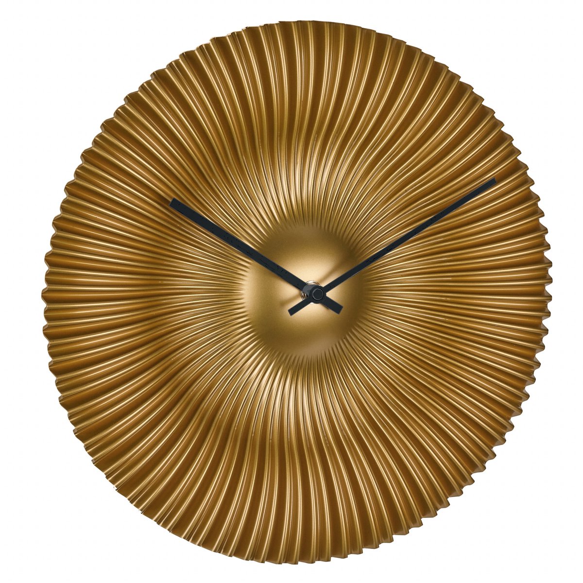 TFA radio gestuurde wandklok - kunststof - goud - Dia 18 cm - rond