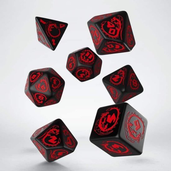 Afbeelding van het spel Polydice Set Q-Workshop Dragons Black & Red