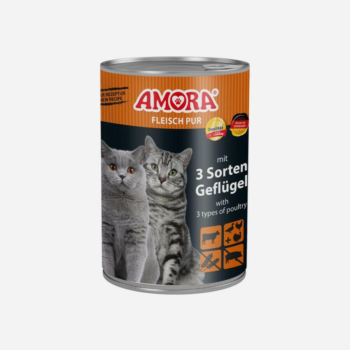 AMORA Kattenvoer 6x400g - Kalkoen & Konijn