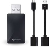 Siltcon® 2-in-1 Geschikt voor Carplay Dongle - Geschikt voor Android Auto Dongle - USB-A - USB-C - Zwart - 2025 Model