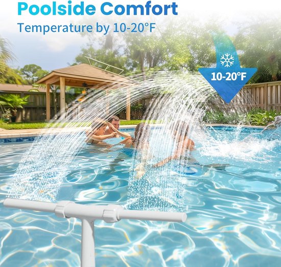Waterval zwembadfontein fontein 45x30x60 RVS GRATIS BEZORGD! - Zwembad-toebehoren