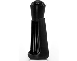 Espresso-dispenser 0,4 mm - Naaldpoederdispenser van roestvrij staal - Espresso-roerder met 12 pinnen - Koffietools -Met steunbeugel - Perfect voor barista's en koffieliefhebbers - Zwart