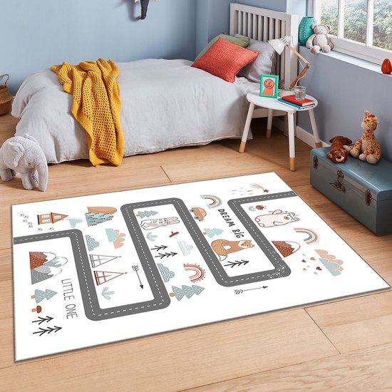 Vloerkleed Kinderkamer - Speelkleed Baby - Speelmat - Speeltapijt - Tapijt voor Kinderkamer - 150*80 cm