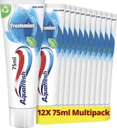 Bol.com Aquafresh - Freshmint - 3in1 Tandpasta - Voor een frisse adem - Voordeelverpakking 12 x 75ml recyclebare plastic tube en... aanbieding