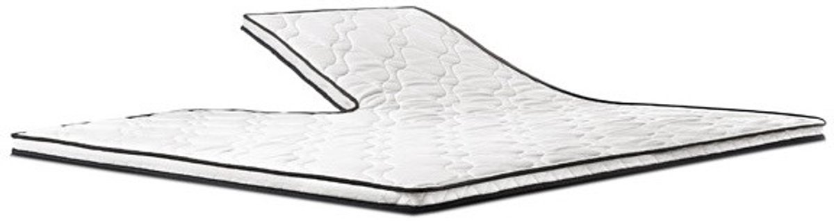 MatrasDirect Split-topdekmatras Tempcel Sky-Line - 140x200 - 7 cm dik - Anti-Allergie - Afritsbare en wasbare hoes Wit