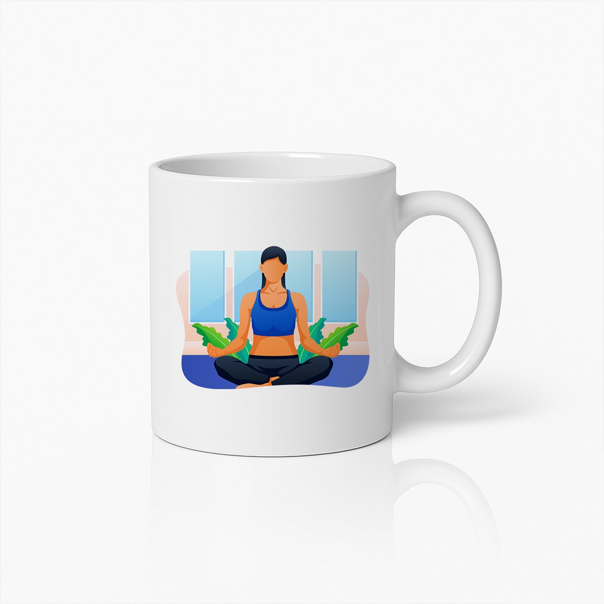 Yoga Meditatie Keramische Mok – Ontspanning & Mindfulness Koffiebeker