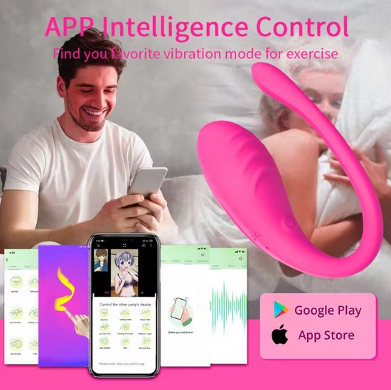 Vibrators voor Vrouwen met App Control - Sex Toys voor Vrouwen Koppels - G Spot Bullet Vibrator met 10 Vibratie Standen- Clitoris Stimulator - Dildo Vibrator Realistisch - Seksspeeltjes - Erotiek - Vibrerend Ei - Anale Speeltjes