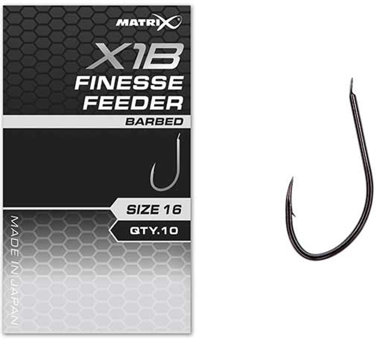 Matrix X1B Finesse Feeder Spade-Barbed (10 pcs) - Maat : 14