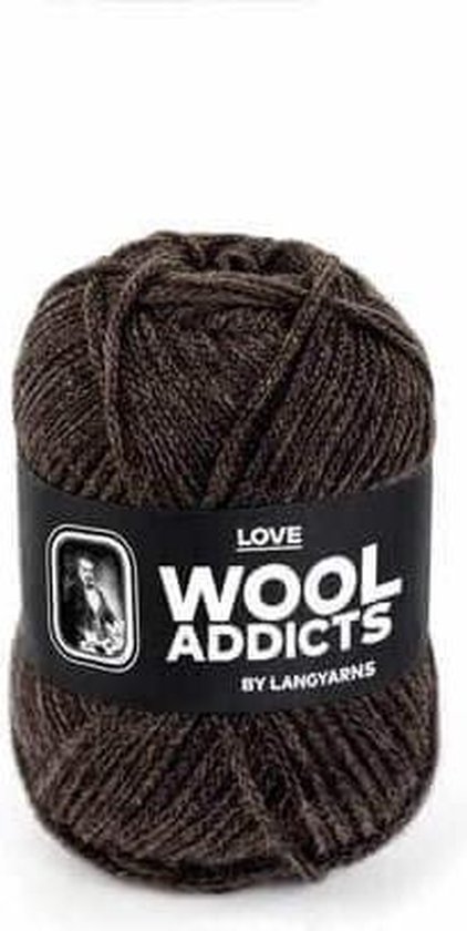 Lang Yarns Wooladdicts Love donkerbruin 67