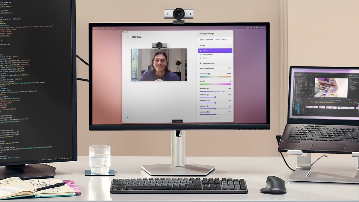Logitech MX Brio: 4K webcam met 1080p/60fps en AI-belichting thumbnail 3