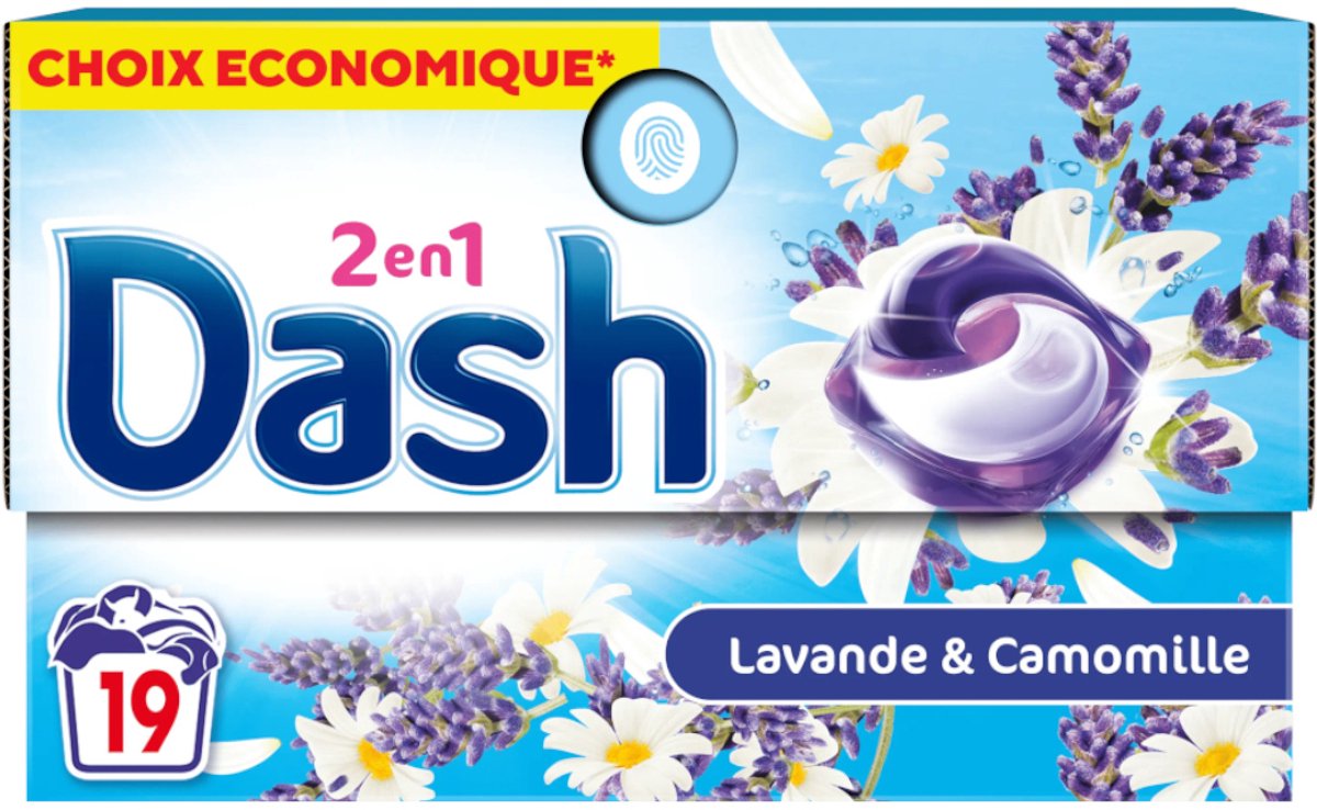 Dash Pods 2en1 - 19sc381.9gr - lavande & camomille Wasmiddel