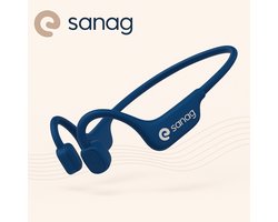 Open-Ear Sport headphone - IPX7 Waterdicht - 32G Geheugen - Air Conduction 2.0 - 8u Batterij - Bluetooth 5.3 - Magnetisch Opladen - Blauw