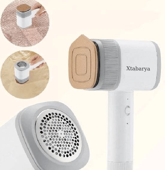 Xtabarya 2 in 1 Combineert het elektrische stoomstrijkijzer en de pluisverwijderaar om kleding zacht te maken en pluisjes effectief te verwijderen