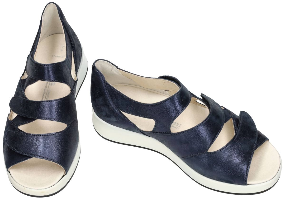 Solidus -Dames - blauw donker - sandalen - maat 38