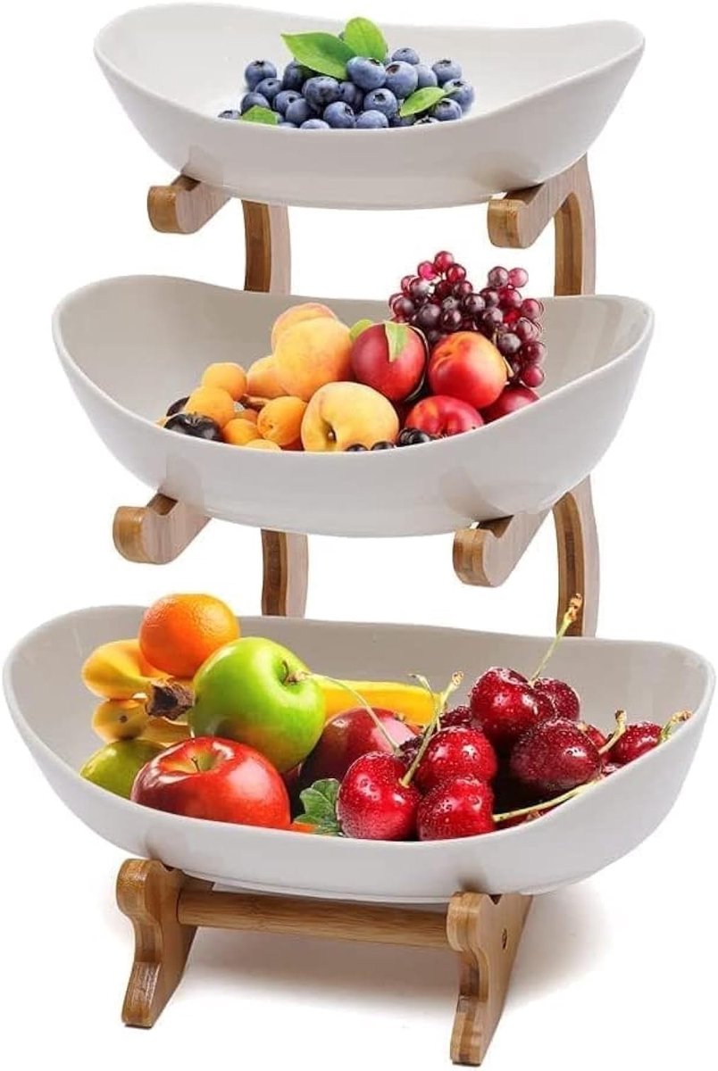 Fruitschaal - Fruitmand Etagere 3 laags