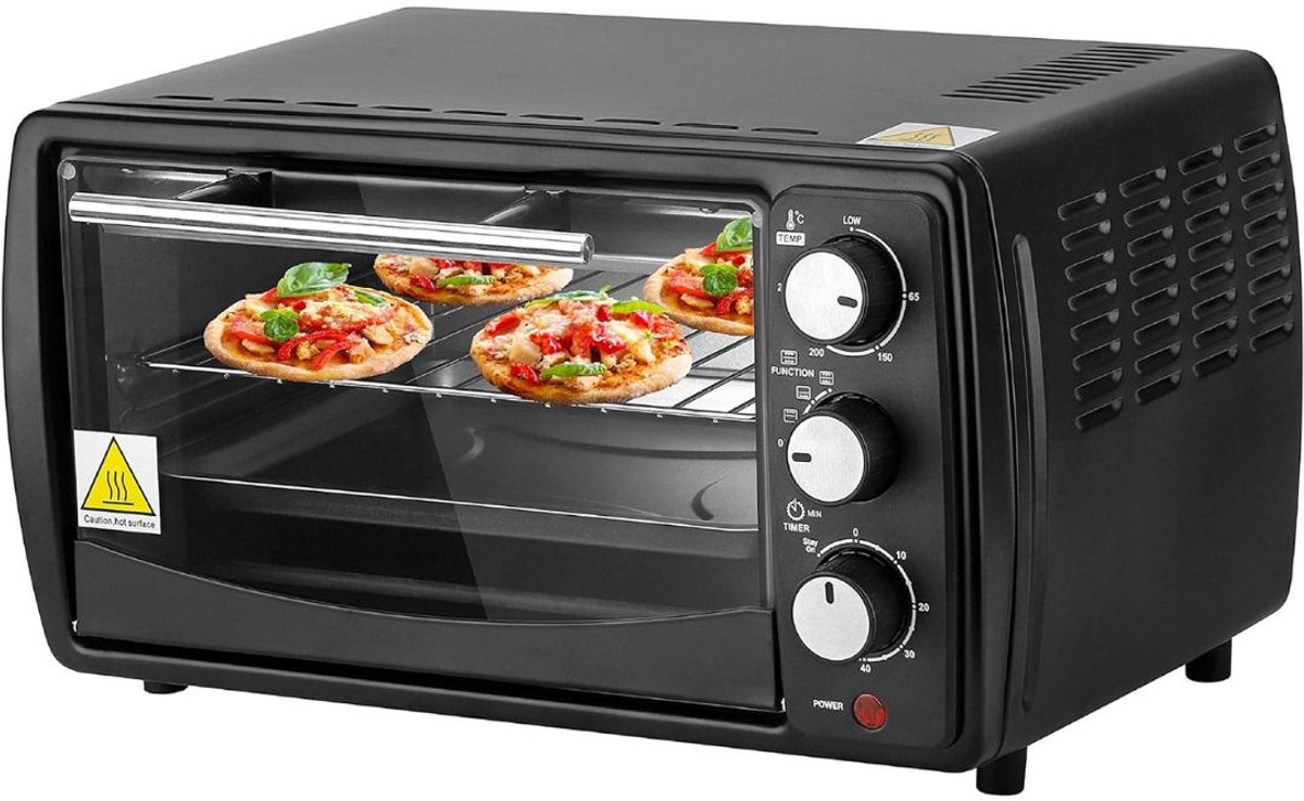CRLYN® Mini Oven Vrijstaand - Elektrische Oven - 13L - 1200W