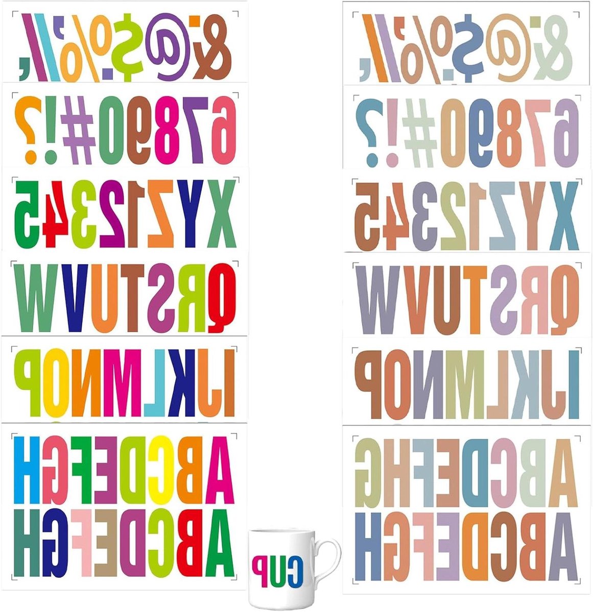 Natuurlijke Houten Letters Stickers - Decoratieve Alfabet Stickers