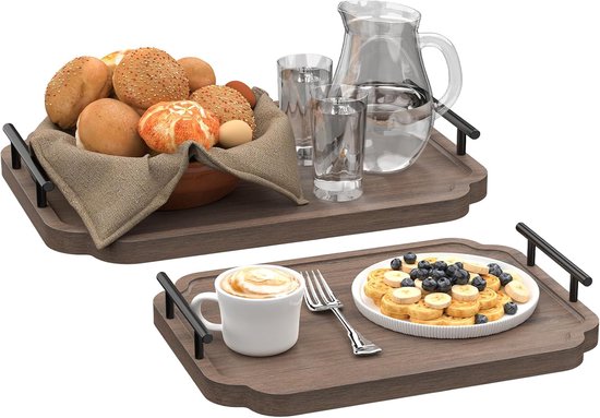 Acryl - Zwart - 30 cm - Met handvatten - Dienbladen kopen? | Korting