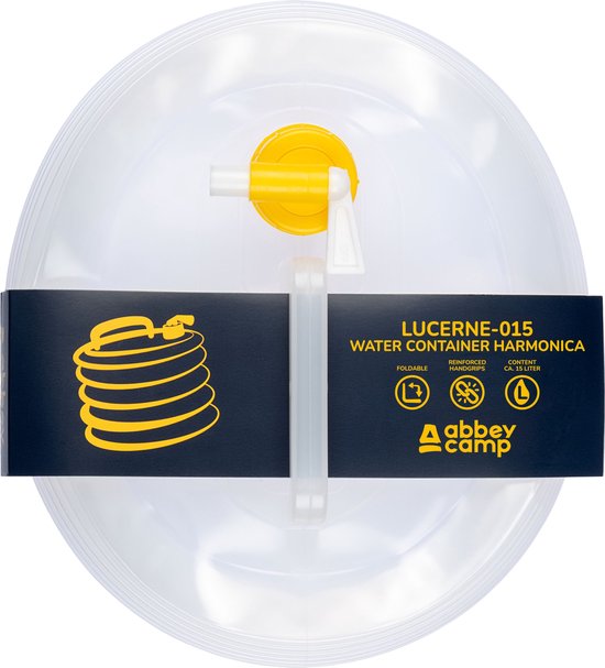 Abbey Camp Watercontainer - 15 Liter - Met Kraan - Transparant van Abbey Camp — afbeelding 4