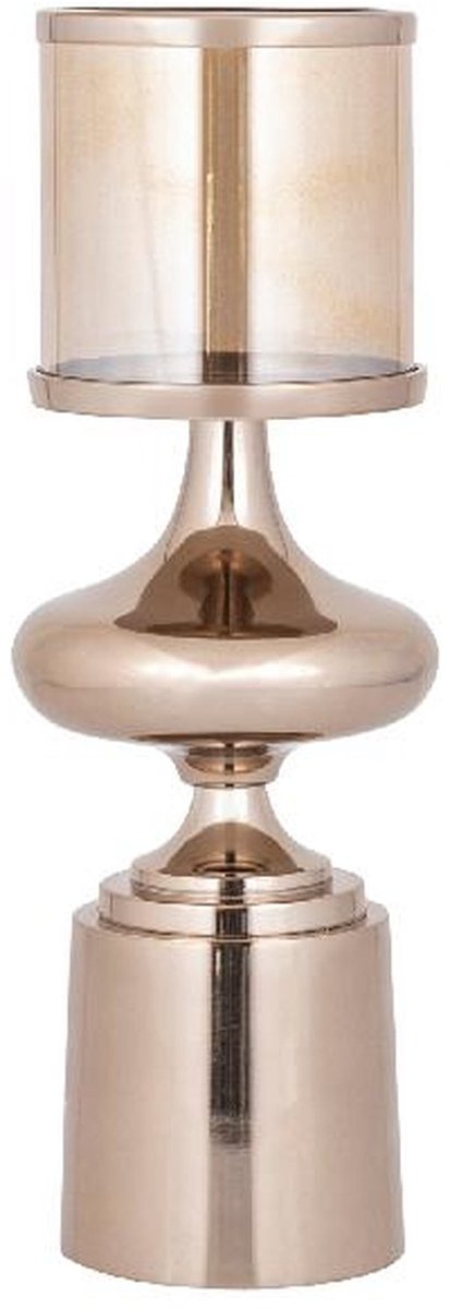 PTMD Windlicht Uvira - Bruin - 15x15x43cm