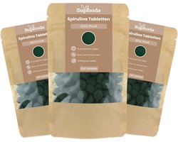 Spirulina Tabletten 100% Puur - 1000 Tabletten - Spirulina Tabletten 500mg - Rijk aan Eiwitten en Natuurlijke Voedingsstoffen - Alternatief voor Spirulina Poeder